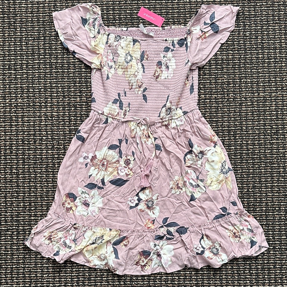 Xhilaration Pink Floral Casual Dress